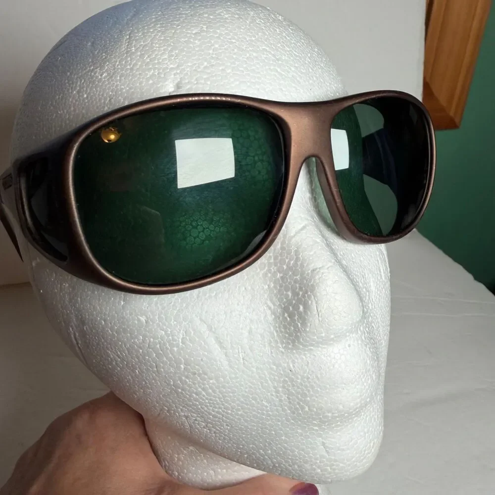 Cocoon C305G Pilot OverX Fit Over Sunglasses Green Lens Copper Frame w Case